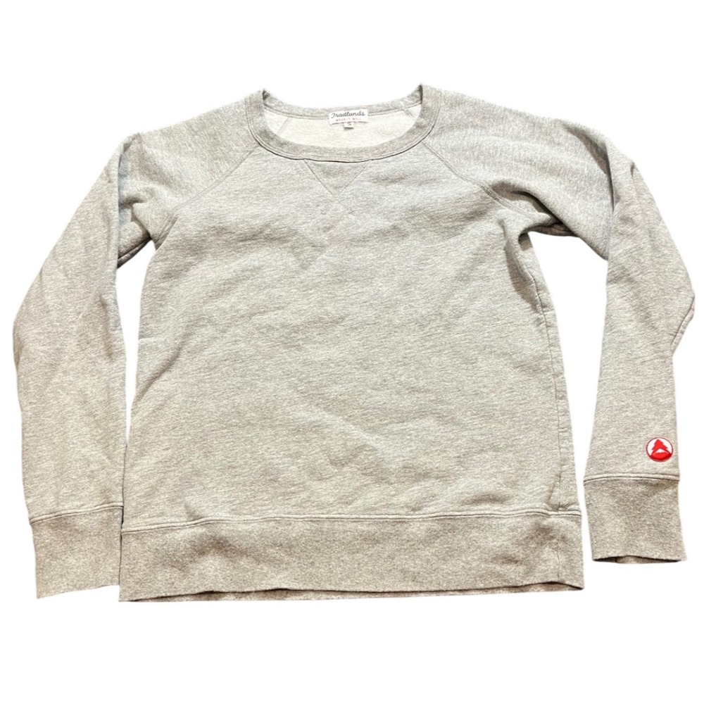 Tradlands Sweater Womens Size Small Light Gray Crewneck Top Cotton